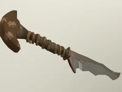 Orc Knife Low-poly 3D model