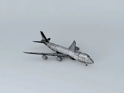 Template Boeing 747 8F Free 3D model