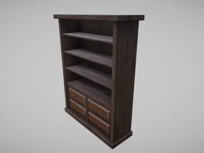 Old Wooden Almirah Free low-poly 3D model