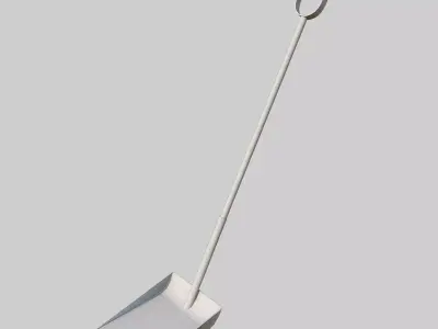 Spade with Handle Low-poly 3D model