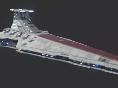 Star Wars Venator Low-poly 3D model purchase