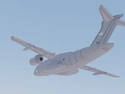 Embraer C-390 Millennium Hungary  Low-poly 3D model