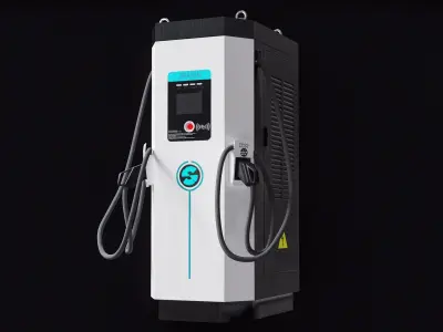 Electric Car Chargers X5 Collection PBR 3D model