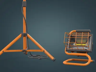 Spotlight Halogen Lamp Low-poly 3D model