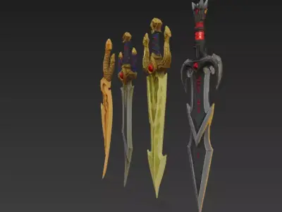Fantasy Sword Mega Pack - Premium High-Detail 3D Model 3D model