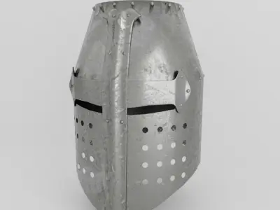 Helmet Medieval Low-poly 3D model