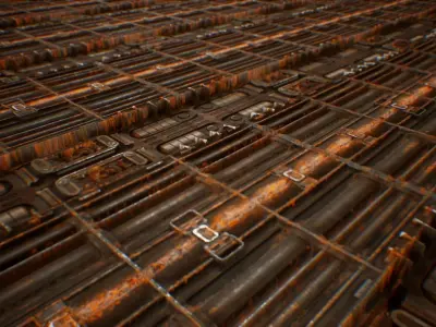 PBR Sci-Fi Industrial Texture 02 Low-poly 3D model