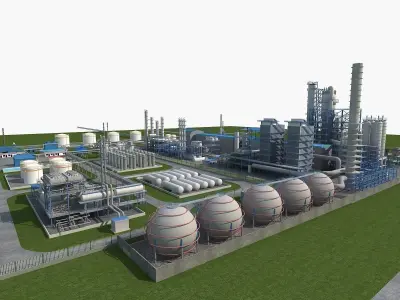 Chemical Plant 2 3D model purchase