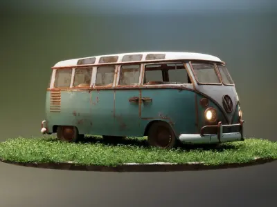VW Vintage Van Sambabus 3D Model 3D model