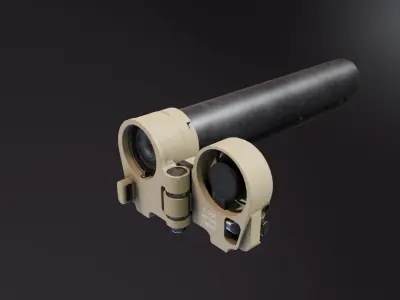 LT Folding Stock Adapter Low-poly 3D model