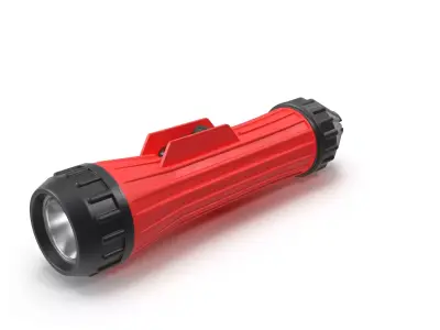 Heavy Duty flashlight Low-poly 3D model