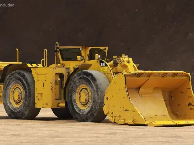 Mining Loader CAT R1600H Dirty 3D model