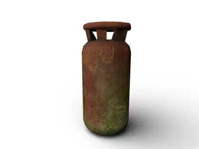 Rusted Gas Cylinder Low-poly 3D model