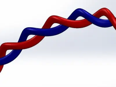 Twisted Wires Free 3D model