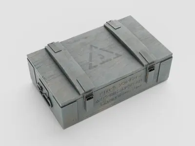 Military grenade box Low-poly 3D model