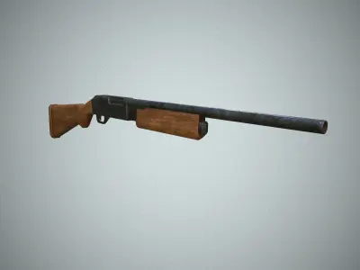 Shootgun shotgun Free low-poly 3D model