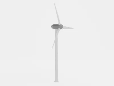 Wind Turbine - Renewable Energy Generator Low-poly 3D model