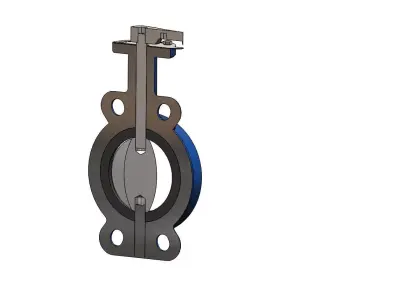 Industrial Butterfly Valve 3D model
