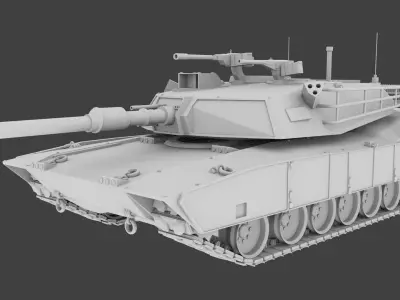 M1 Abrams tank Low-poly 3D model by M-Rahmat