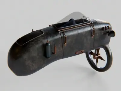 Vehicle Steampunk Style 3D model