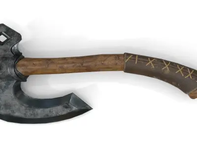 Viking Axe Low-poly 3D model 21