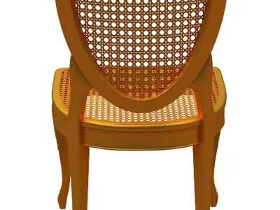 Classical Dining chair Low-poly 3D model