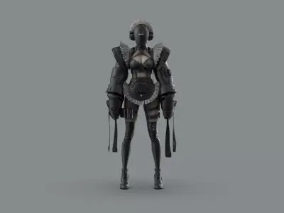 Night City Character Maid 3D model