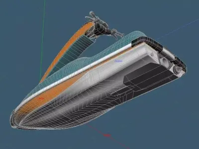 Personal Watercraft Single Type JetSki 3D model