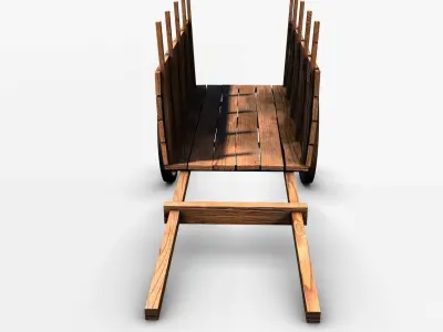 Cart 01 Low-poly 3D model