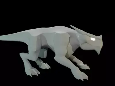Pit Dragon SMALL Low-poly 3D model