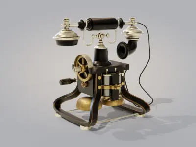 19th Century phone Low-poly 3D model