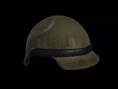 4Worn Combat Helmet Game Ready 3D Model Low-poly 3D model