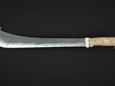 Machete Low-poly PBR Free Free low-poly 3D model