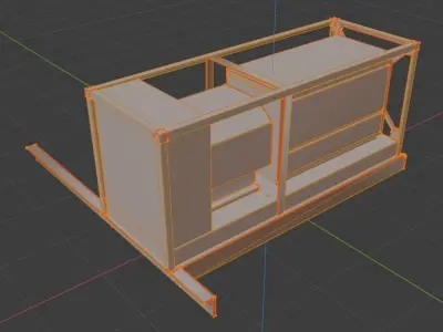 Power Storage Container Control Module 4 Low-poly 3D model