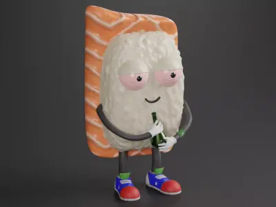 Sushi Character 3D model