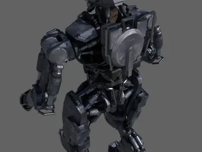 R-Soldier mid poly Low-poly 3D model