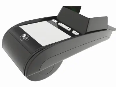 Universal Credit Card POS Terminal 01 3D model