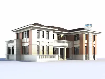Villa house 3D model 20