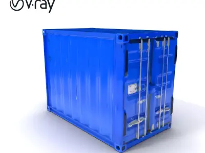 Shipping Container D Model Pack for Game and Film Production Low-poly 3D model
