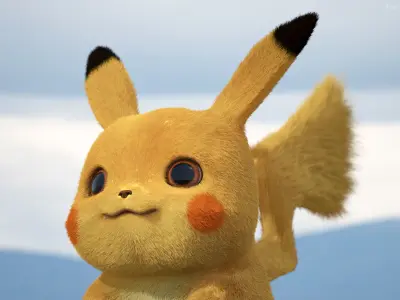 Cartoon Pikachu Character Fur 3D model
