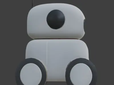 Highly Detailed Futuristic Robot 3D Model Low-poly 3D model