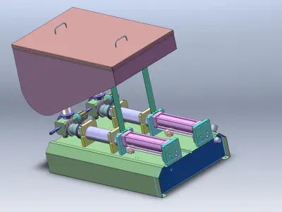 Liquid filling cylinder valve mechanism  3D model