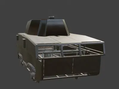 Panzer train tank Free 3D model
