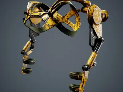  exoskeleton Low-poly 3D model