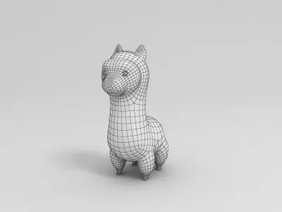 Alpaca llama 3D model purchase