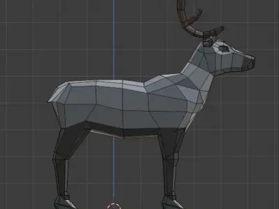 Rudolph the Reindeer Low-poly 3D model