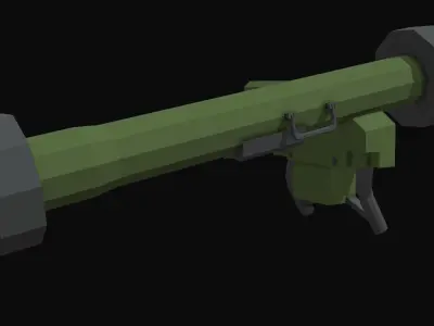Javelin Missile Launcher Low Poly Low-poly 3D model