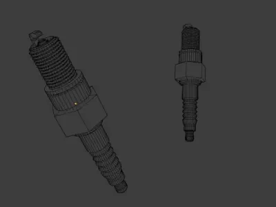 3d model sparkplug screw 3D model