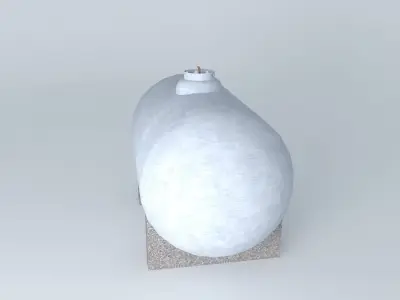 Large residential propane tank Free 3D model