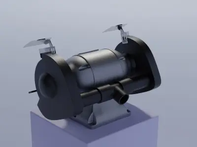 industrial grinding machine 3D model